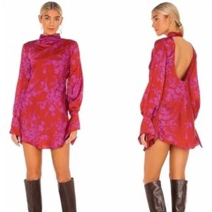 Free People Red Aries Mini Dress Size XS